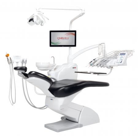 Miglionico NiceTouch - стоматологическая установка с верхней подачей инструментов