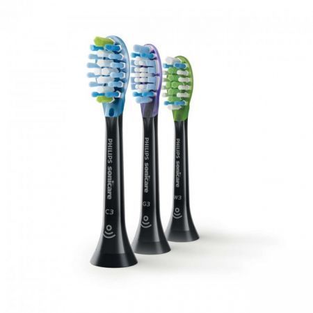 Philips Premium HX9073/33 - набор стандартных насадок черного цвета для электрической зубной щетки (3 шт.)
