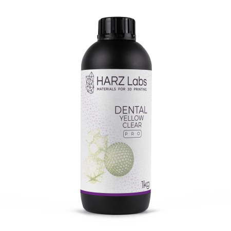 HARZ Labs Dental Yellow Clear PRO – Фотополимер для настольных LCD/DLP